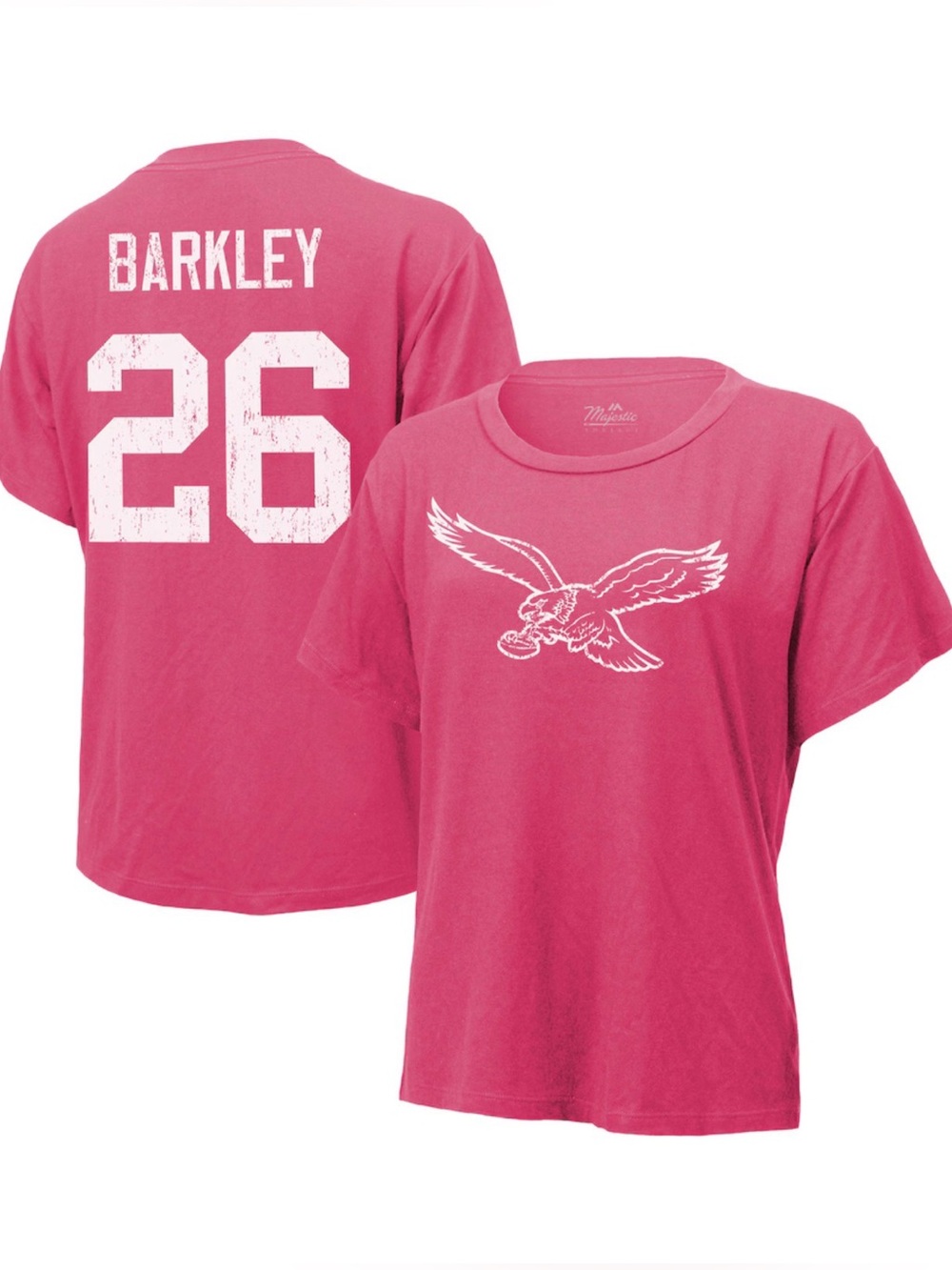 NFL Philadelphia Eagles Pink Barkley 26 Eagles Graphic T-Shirt, Size XL